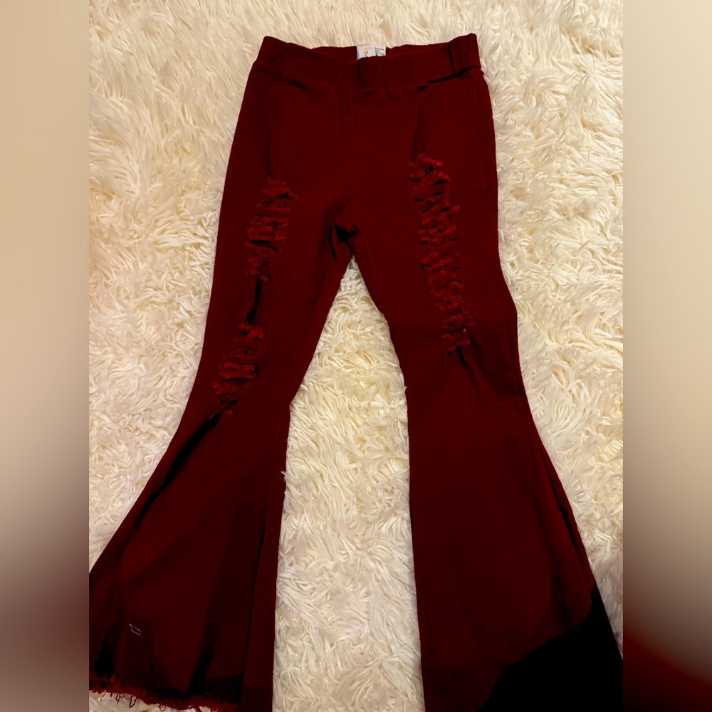 Stylish kids Red Flared Pants